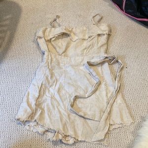 Rally Playsuit Beige Princess Polly US 0